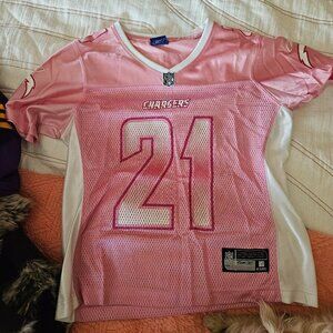 Official NFL Chargers # 21 Ladanian Tomlinson Jersey. T-shirt.
